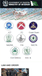 Mobile Screenshot of interior.gov.pk